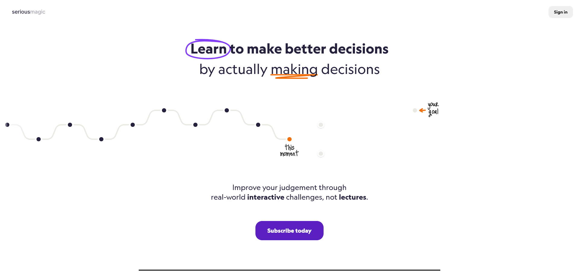 An image of Serious Magic's homepage.